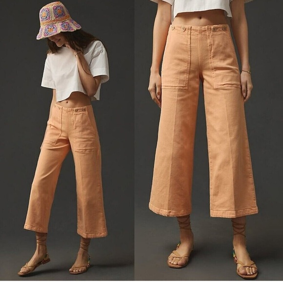 Pilcro Light Green Wide-Leg carpenter Pants - Picture 8 of 8